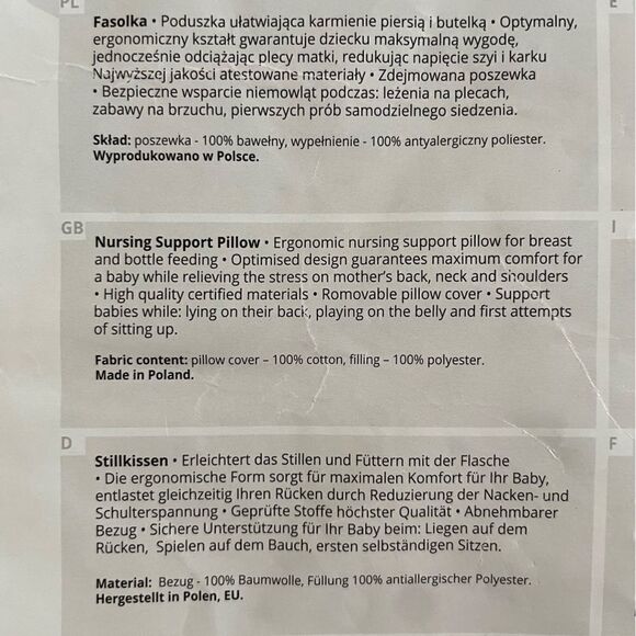 Motherhood Nursing Pillow OEKO-TEX with 2 Cotton Pillowcases - Picture 8 of 12